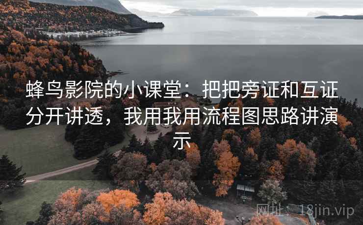 蜂鸟影院的小课堂：把把旁证和互证分开讲透，我用我用流程图思路讲演示